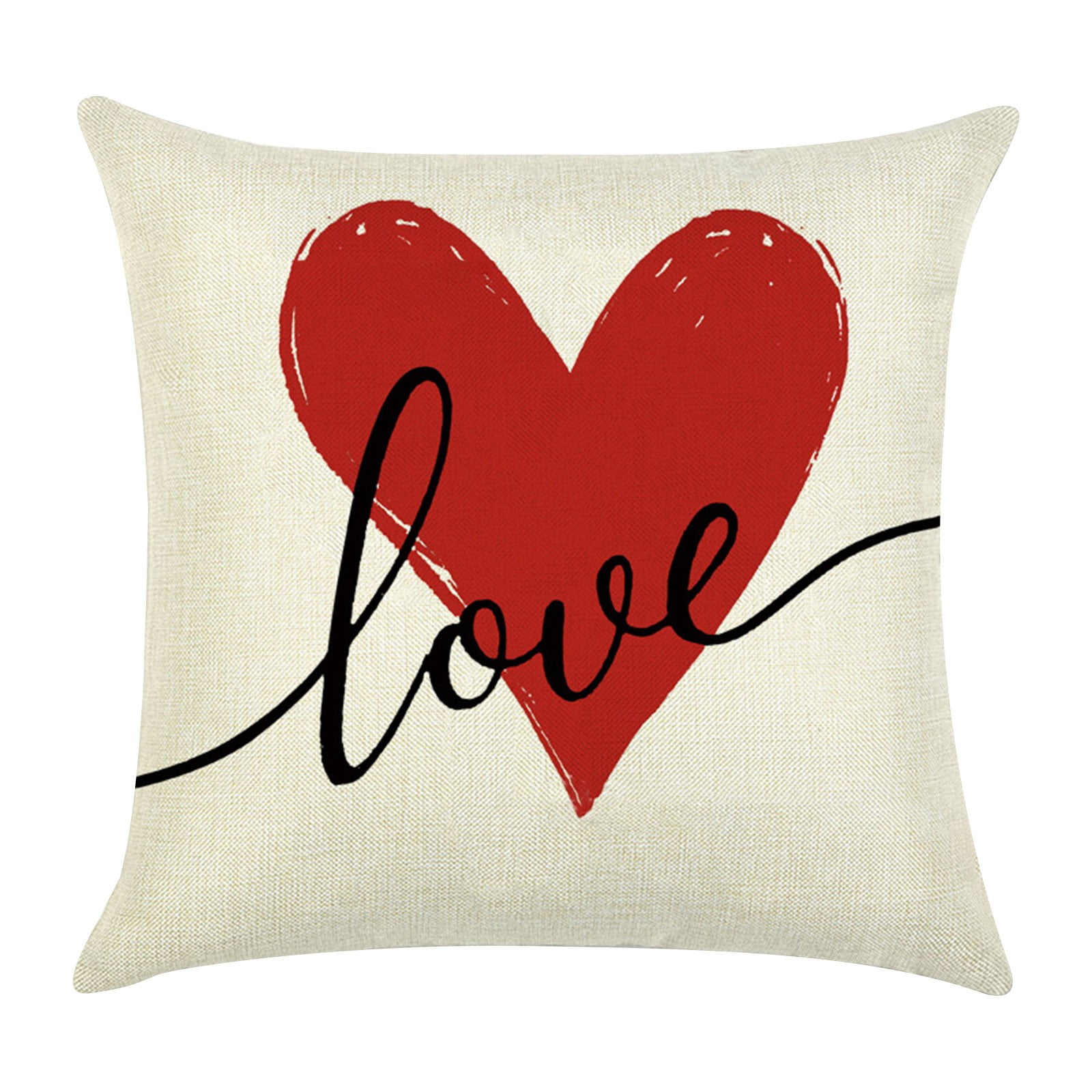 LnjYIGJ Pillow Cases,Valentines Day Pillow Covers Valentines Day Decor For Home Love Heart Happy