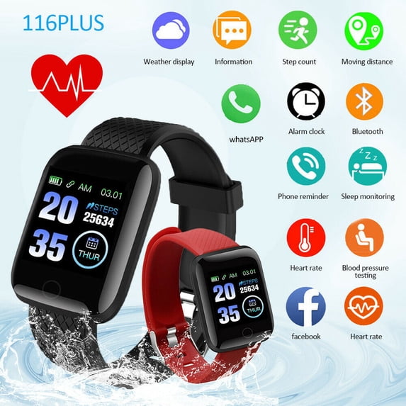 Lnkoo 116S Smart Watch Heart Rate Watch Waterproof Cellular 1.44" Screen Size Case Wrist Band