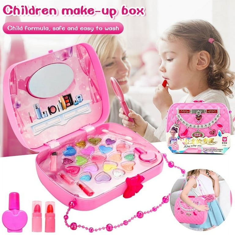 Foxprint My First Princess Make Up Kit - 12 PC Kids Makeup Set - Washable Pretend Makeup for Girls - These Makeup Toys for Girls