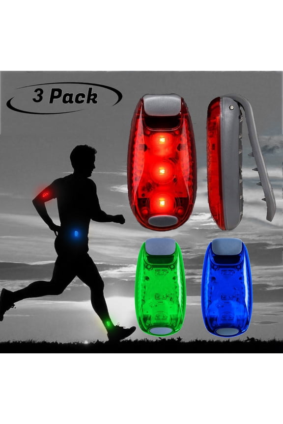 Multi-color Running and Hiking Reflective Shoe Clips (3 Pieces)