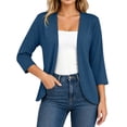 thumbnail image 1 of Lnmiateer Classic Shawl Collar Open Front Stretch Knit Cardigan Long Sleeve Loose Casual Coat Autumn Winter Everyday Multi-Layer Fashion Transitional Outerwear, 1 of 7