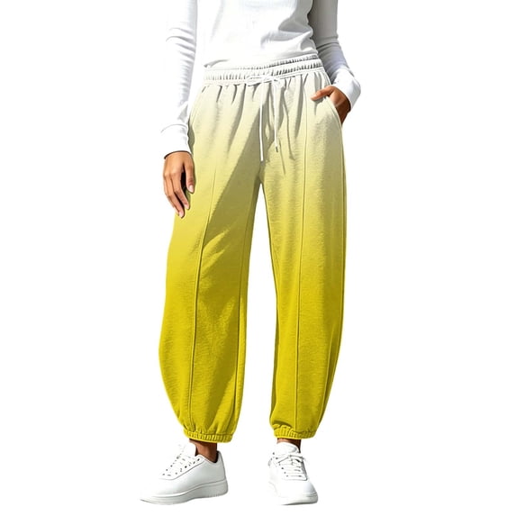 Lnmiateer Cozy Fleece Jogger Pants for Women High Rise Drawstring Waist Barrel Leg Pockets Street Daily Winter Warm Casual Wear
