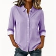 thumbnail image 1 of Lnmiateer Vintage Vertical Striped Collared Loose Button Up Top Ladies Soft Breathable Stretch Fabric Autumn Winter Camping Street Leisure Fashion Outfit, 1 of 9