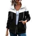 thumbnail image 1 of Lnmiateer Womens Long Sleeve Zip Up Hooded Sweatshirt Lightweight Casual Full Zip Jacket Fashion Outerwear for Autumn & Winter, 1 of 9