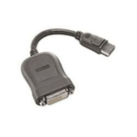 Lnovo - Dvi Cable - Single Link - Displayport (m) To Dvi-d (f) - 7.9 In - Gray - For Thinkcentre M70, M720, M75, M80, M90, M920, Thinkstation P340, P620, V50t-13, V530-15