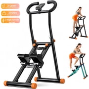 Lnow Stair Stepper Exercise Machine, 3-Level Enhanced Spring Resistance Adjustable Climber, Compact Foldable Full-Body Workout Stepper Home Cardio Exercise Equipment
