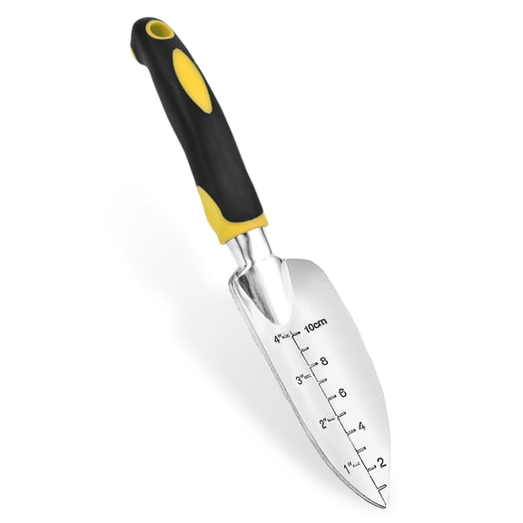 Lnrkai 11.8" Aluminum Garden Trowel Ergonomic Handle, Garden Shovel with Scale