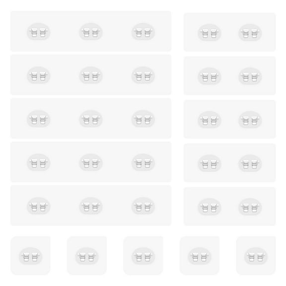 Lnrkai 15 Pack Shower Caddy Adhesive Hooks, Shower Shelf Adhesive Sticker Replacement, No Drilling Bathroom Accessories