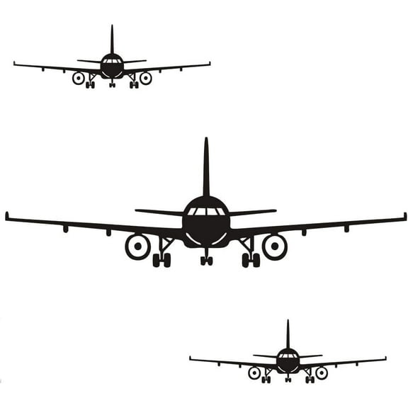 Lnrkai 3Pcs Airplane Wall Decor Stickers, DIY Removable Aircraft Wall Art Decal Home Decoration for Living Room, Bedroom, Gift Wallpaper Mural