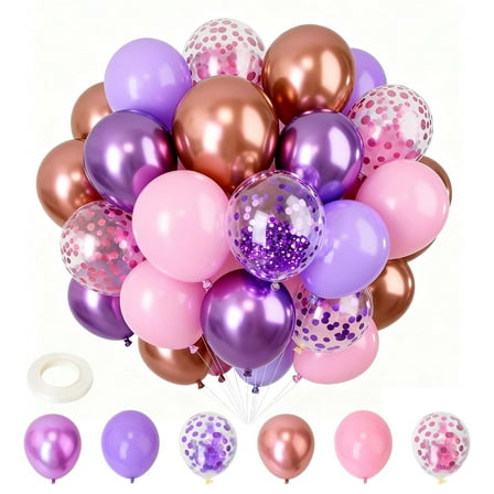 Lnrkai 50 pack Balloons Set for Party Supplies, 12 inch Latex Helium Balloon for Christmas, Weddings, Birthdays, Holidays​​ Decor