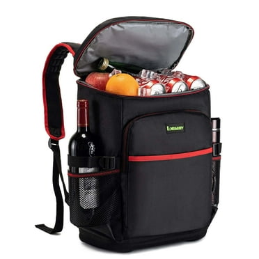 Lnrkai Cooler Backpack, 48 Cans Soft Cooler Insulated Leak Proof Hiking Backpack, 47L, Black