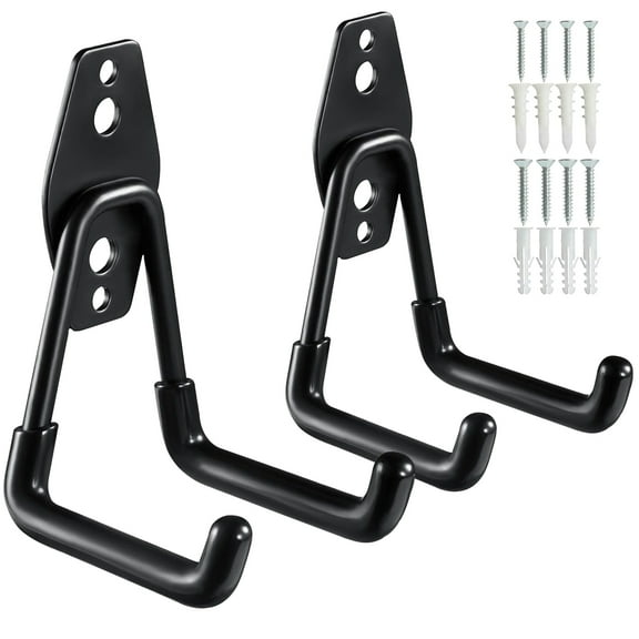 Lnrkai Garage Hooks, 2 Pack Heavy Duty Wall Mount Utility Hooks for Garage Storage, Bikes, Tools