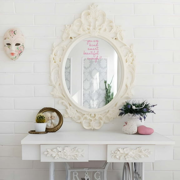 Lnrkai Mirror Decals, You Are Kind Smart Beautiful Enough Vinyl Wall Art Sticker for Home Decor