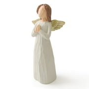 Lnrkai Praying Angel Figurine, Art Statue Home Decor Ornament Gift to Express Sympathy Comfort Healing, Christmas Memorial Gift for Loss of Loved One
