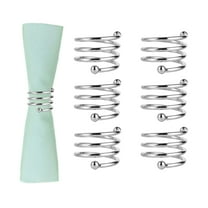 Lnrkai Spiral Napkin Rings Set of 6, Wedding, Western, Personalized Tableware Decor