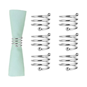 Lnrkai Spiral Napkin Rings Set of 6, Wedding, Western, Personalized Tableware Decor