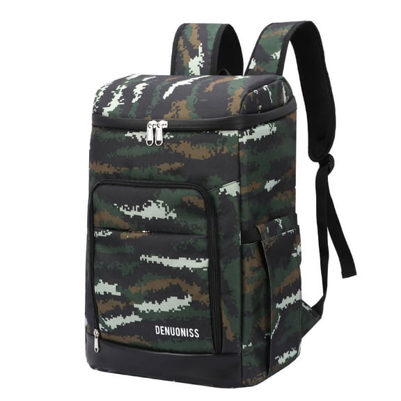 Lnsulated Outdoor Picnic Backpack, White grey Standard