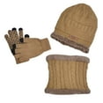 thumbnail image 1 of Lnzyyephy Beanie Gloves Scarf Set for Men Boys Winter Warm Knit Hat Gloves Scarf Set Cold Weather Accessories, 1 of 4