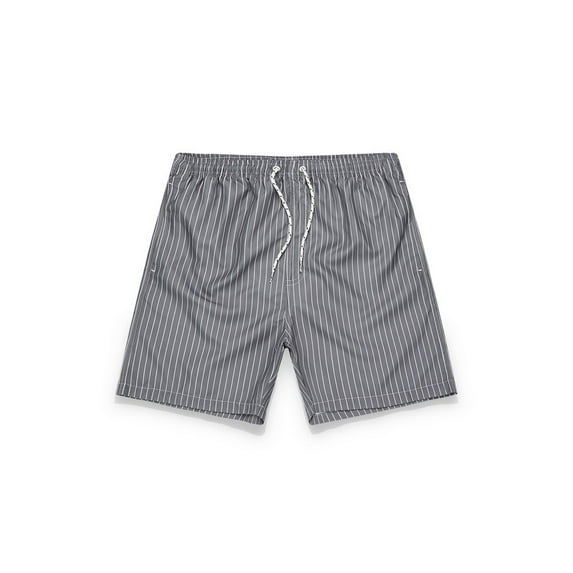 Lnzyyephy Men's Quick Dry Swim Trunks Swimsuits Stripe Drawstring Beach Shorts Bathing Suits Swimming Shorts with Pockets