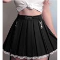 thumbnail image 1 of Lnzyyephy Women Lace Skirt, High-Waist Half-Dress, Slimming Spring Fall Pleated Tummy Control Solid Color Skirt, 1 of 8