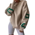 thumbnail image 1 of Lnzyyephy Women Loose Pullover Sweatshirts Letter Print Casual Thickened Long Sleeve Tops Autumn Streetwear, 1 of 3
