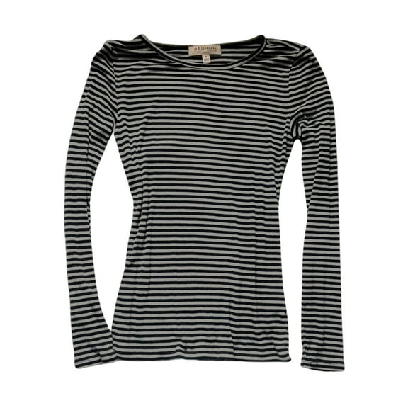 Lnzyyephy Women T-shirt Long Sleeve Crew Neck Striped Fall Slim Fit Ladies Tops for Casual Daily