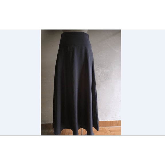 Lnzyyephy Women' s High Waist Skirt A Line Pleated Skirt Belted Ankle Length Skirt with Pockets