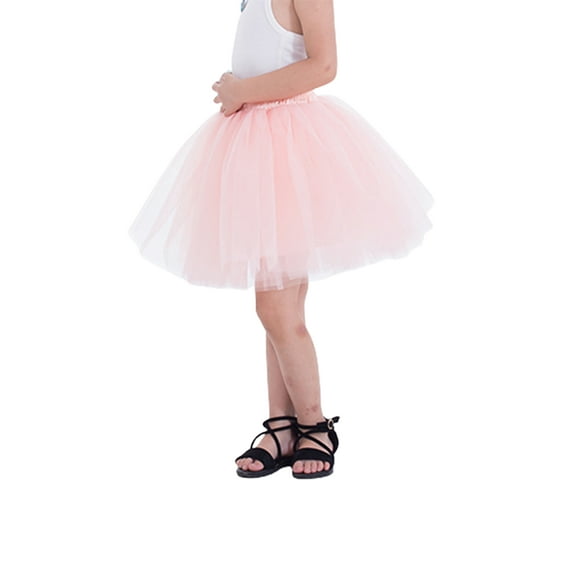 Lnzyyephy Women's Mid Length Skirt, Adult Kids Princess Ballet Tulle Wedding Party Prom Mini Dress