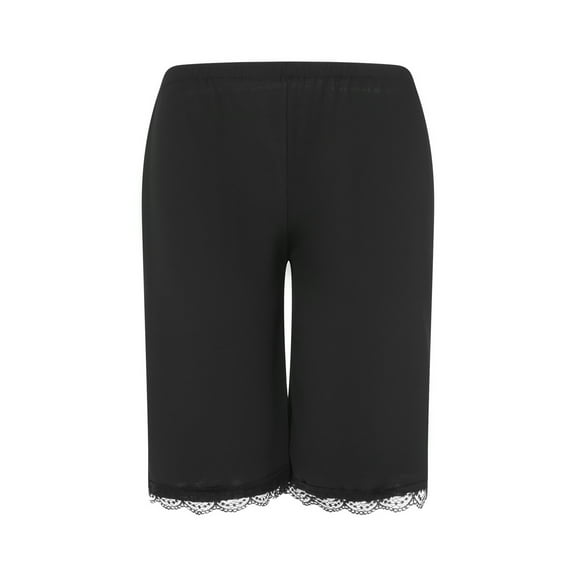 Lnzyyephy Women's Solid Color Sleeping Shorts, Daily Elastic High Waist Bottoming Short Pants