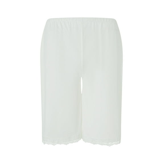 Lnzyyephy Women's Solid Color Sleeping Shorts, Daily Elastic High Waist Bottoming Short Pants