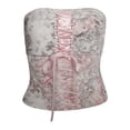thumbnail image 1 of Lnzyyephy Women's Summer Skinny Tube Tops Sleeveless Off Shoulder Floral Print Bandage Bandeau, 1 of 8