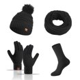 thumbnail image 1 of Lnzyyephy Women's Winter Knitted Hat with Scarf Gloves Socks 4 Pcs Sets Thick Warm Suits Winter Accessories, 1 of 8