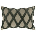 thumbnail image 1 of Lo 14 x 20 Lumbar Linen Accent Throw Pillow, Tufted Diamond Pattern, Green - Green, Beige, 1 of 5