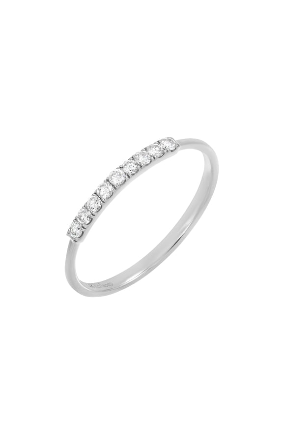 Genuine Diamond Stackable Ring in 14K White 0.10 Total Carat Weight