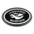 thumbnail image 1 of Lo Hecho en Mexico Belt Buckle Esta Bien Hecho Vaquero With Bottle Opener Silver, 1 of 2