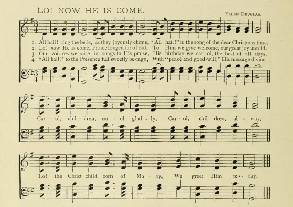 Lo Now He is Come Christmas in Song & Story 1891 Canvas Art - (18 x 24)