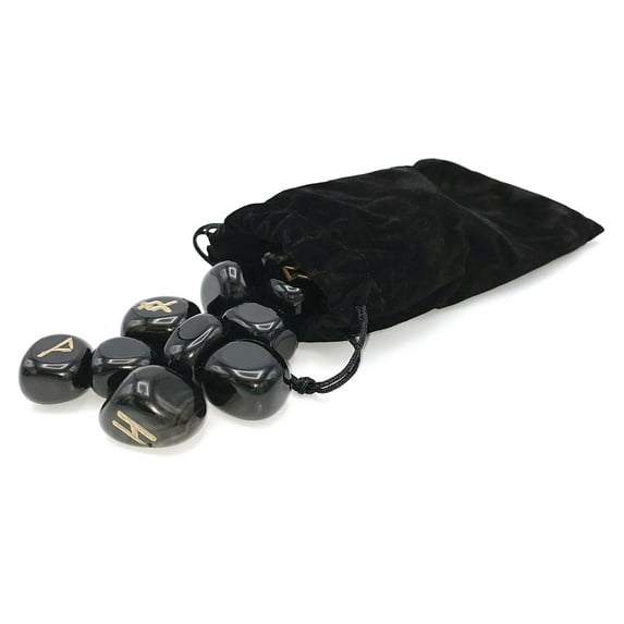 Lo Scarabeo Runes: Black Agate Runes (Other)