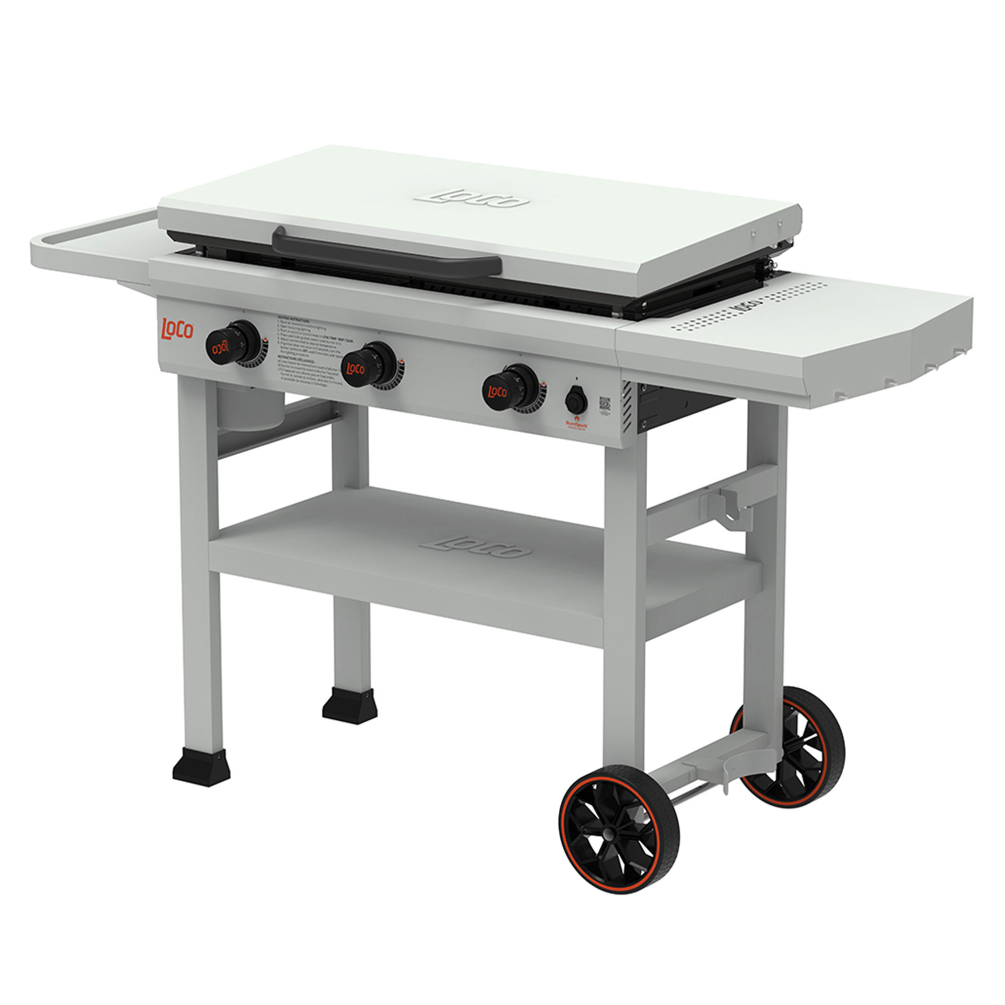 LoCo Cookers 3-Burner SmartTemp Griddle, Flat Top Grill w/ Prep Area, 36"