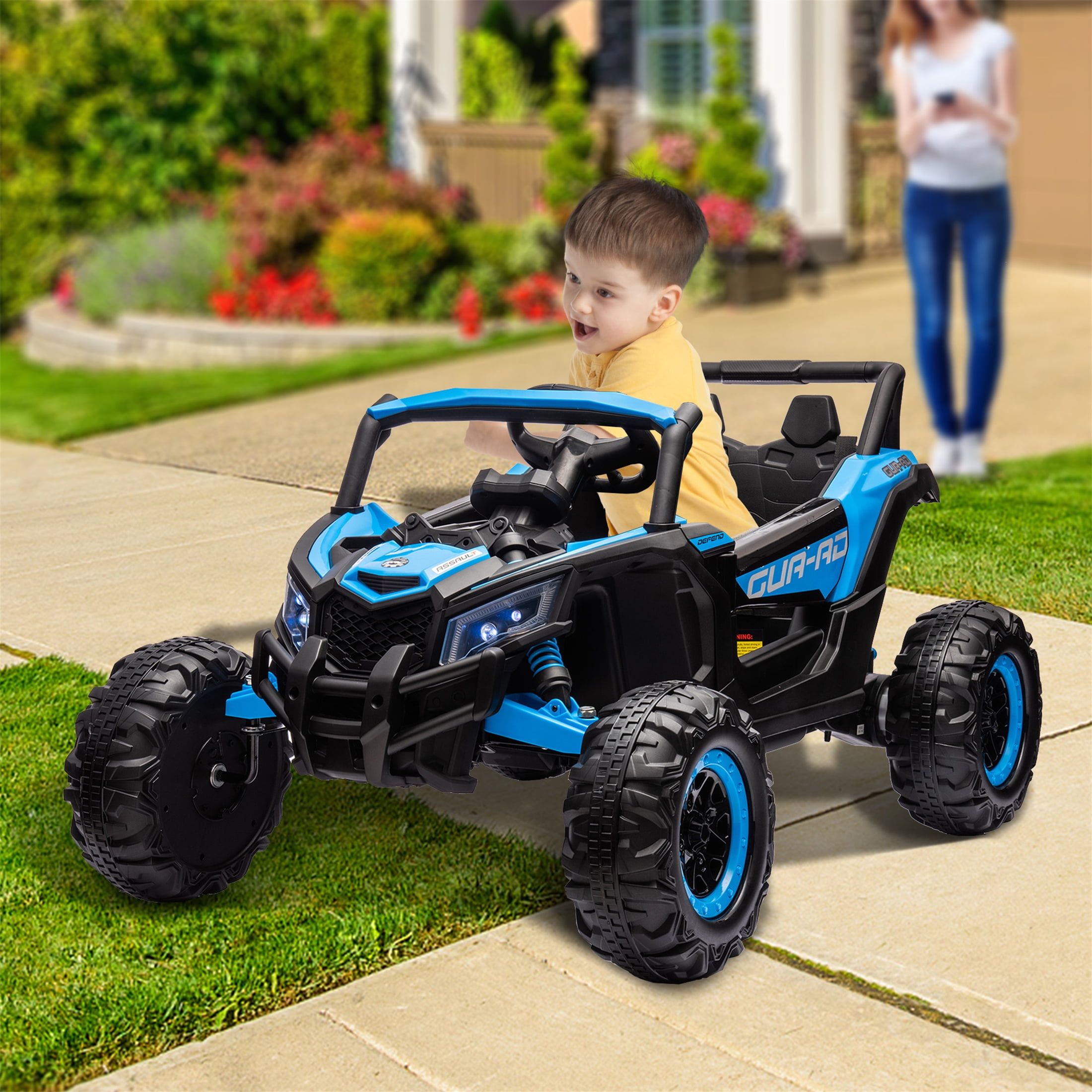 LoLado 2WD 12V Ride On Car with Remote Control, Kid Ride on UTV with 3