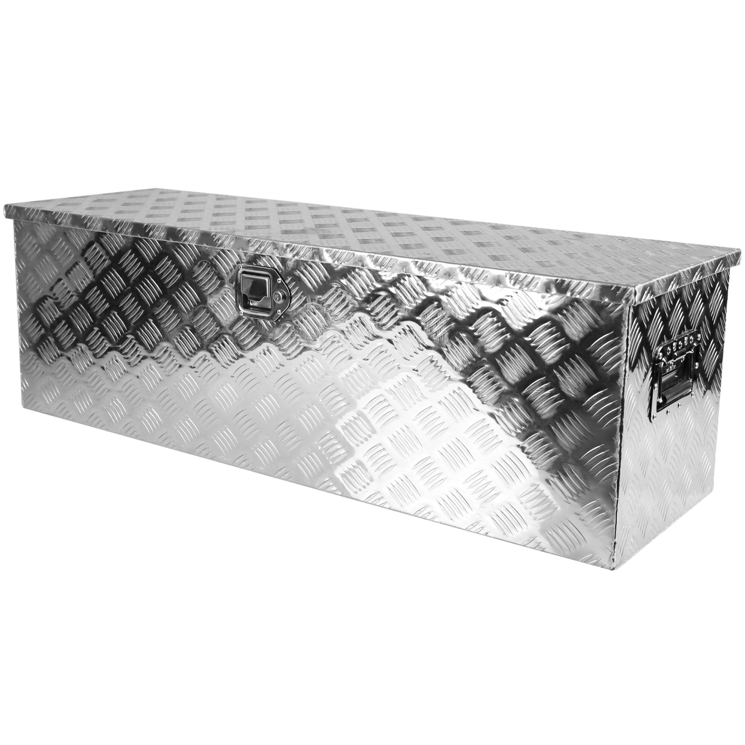 LoLado 48 Inch Heavy Duty Silver Aluminum Stripes Plated Tool long Box ...