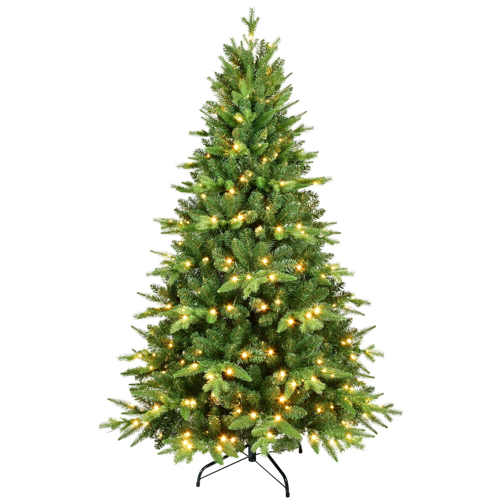 LoLado 7FT PE&PVC Prelit Artificial Christmas Tree with 250 LED Light