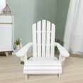 thumbnail image 1 of LoLado Children Patio Adirondack Chair with Wood Legs and Wide Armrest, Folding Pit Lounge Chair with Adjustable Backrest, for Garden, Backyard, Porch, Outdoor, White, 1 of 7