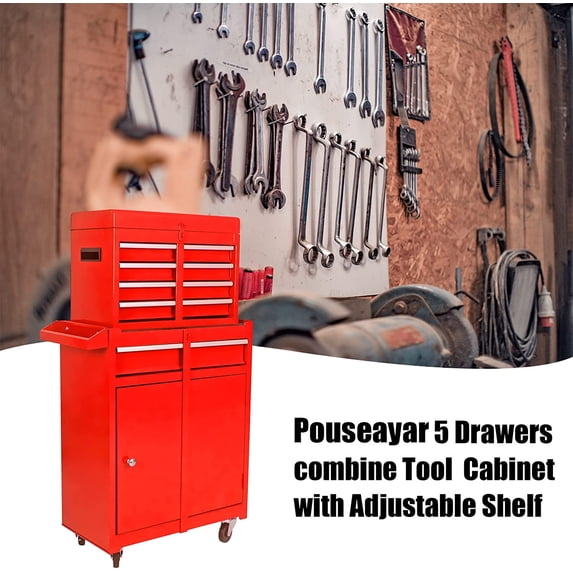 LoLado Detachable 5-Drawer Rolling Box Organizer Tool Chest with Wheels ...