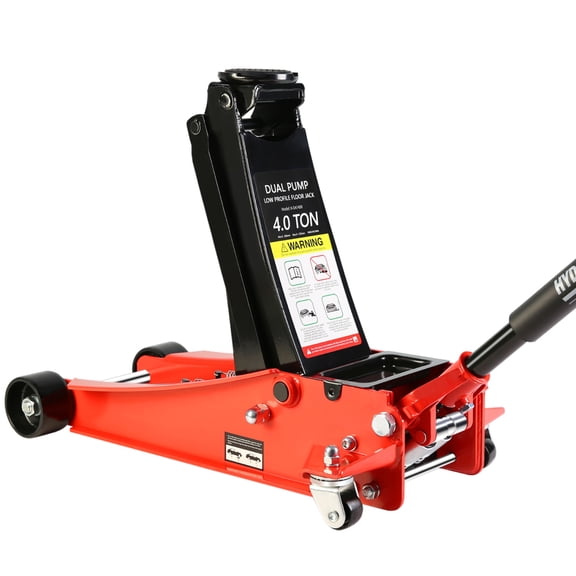 LoLado Floor Jack, 4 Ton Low Profile Floor Jack, Heavy-Duty Steel Racing Floor Jack with Dual Piston Quick Lift Pump, Floor Jack Lifting Range 4"-21"
