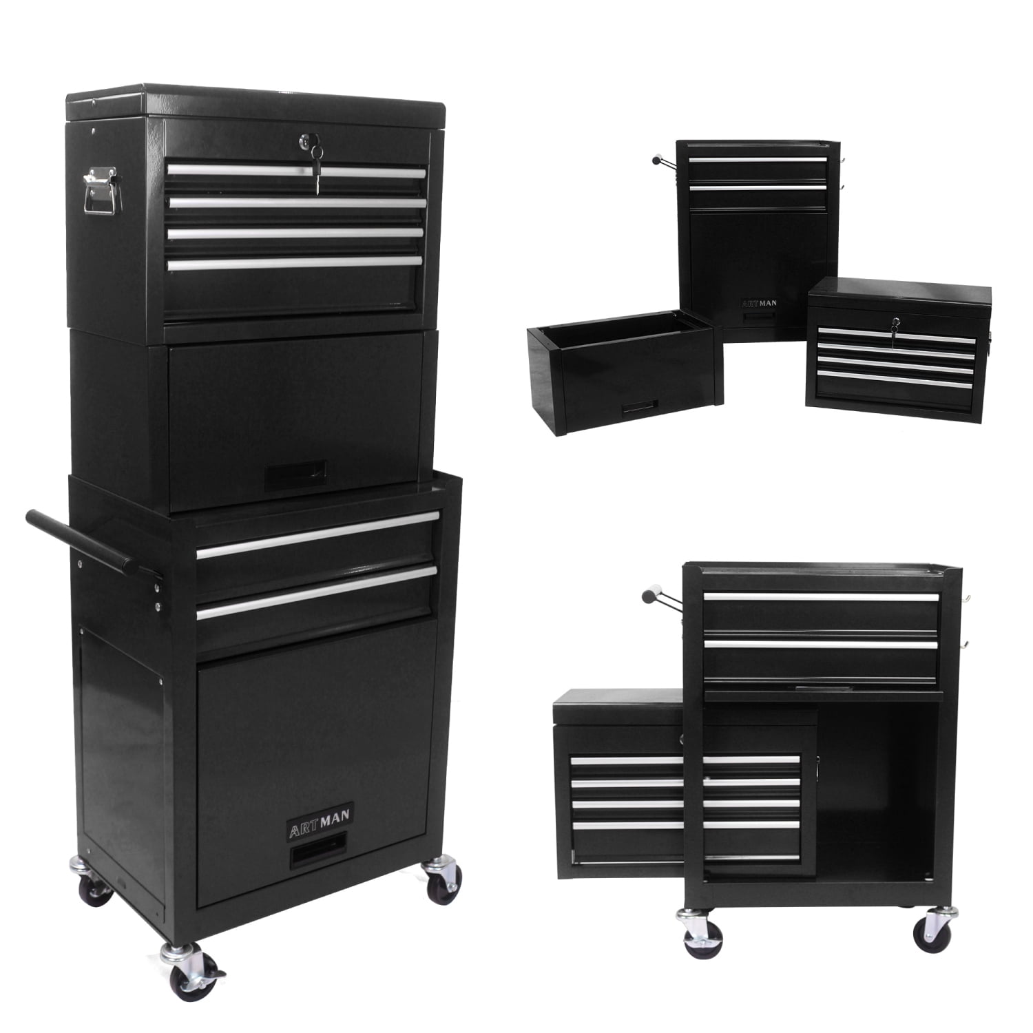 LoLado High Capacity Tool Cart, 6Tier Rolling Tool Box on