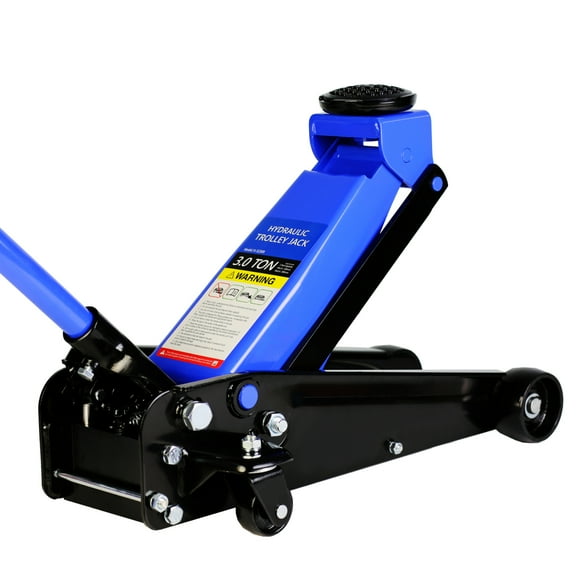 LoLado Hydraulic Trolley Low Profile and Steel Racing 3Ton (6,000 lb) Capacity, Floor Jack with Piston Quick Lift Single Pump, Blue Lifting Range 5.1"-20"