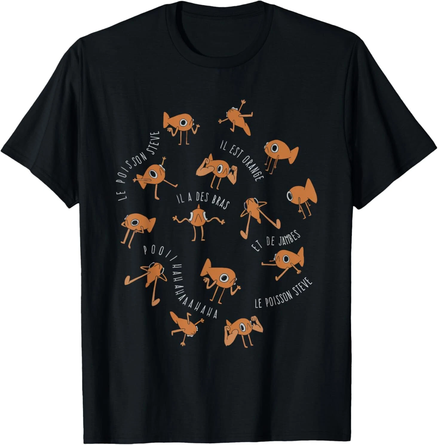 LoLe Poisson Steve Funny Fish meme T-Shirt Vibe for Adults S-4XL ...