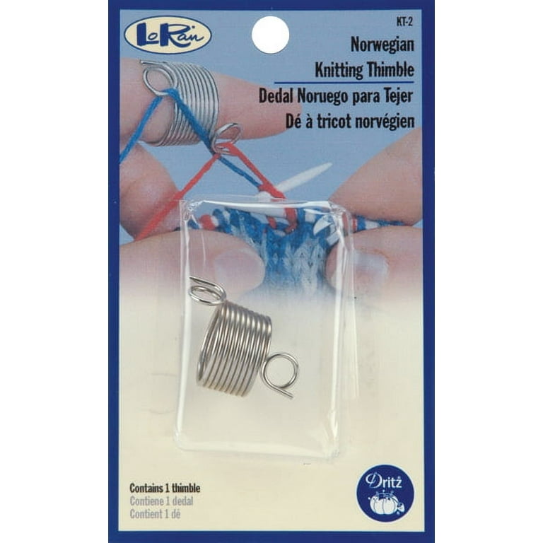 Norwegian Knitting Thimble by Loran/dritz. discontinued: No Longer  Available by Manufacturer Finger Yarn Guide for 2 Colors Knitting KT-2 
