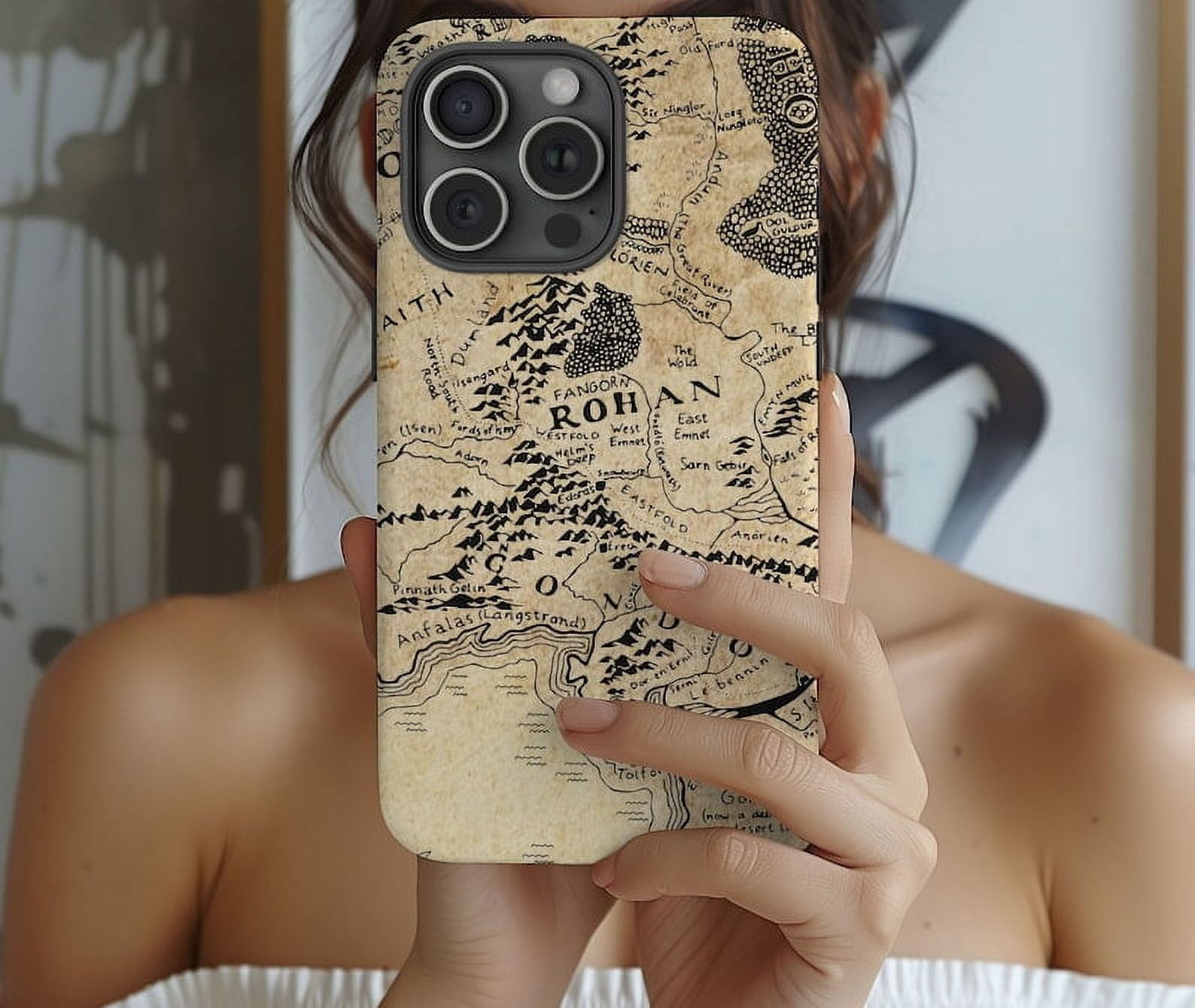 LoTR phone case Middle Earth map Phone tough case