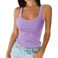 thumbnail image 1 of LoTiSee Women's Scoop Neck Ribbed Tank Top – Sleeveless Fitted Basic Camisole for Summer, Office & Casual Layering, 1 of 6